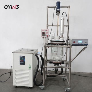 超聲波雙層玻璃反應(yīng)釜 配控溫反應(yīng)浴 10L、20L、30L、50L